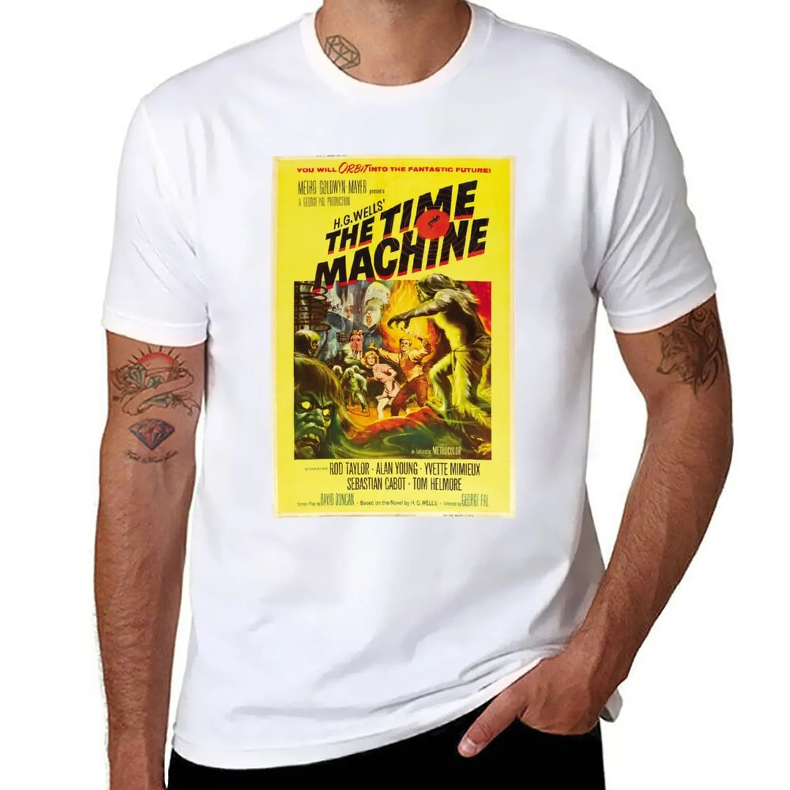 Nuovo Il Poster Della Macchina Del Tempo. T-Shirt Film Sci-Fi 1960 Abbigliamento Hippie T-Shirt Oversize Camicie Da Allenamento Per Uomo