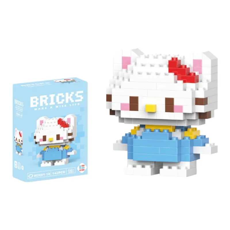 99 style SANRIO Hello Kitty Building Blocks Cartoon Figures Kuromi Bricks My Melody Children's Assembly Toys Cinnamoroll Gift - Image 71