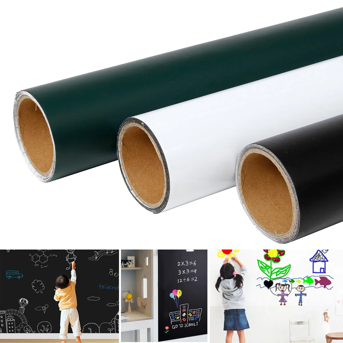 Bulk-buy Peel and Stick Dry Erase Magnetic Whiteboard Sticker Roll Adhesive Magnetic  White Board Contact Paper price comparison