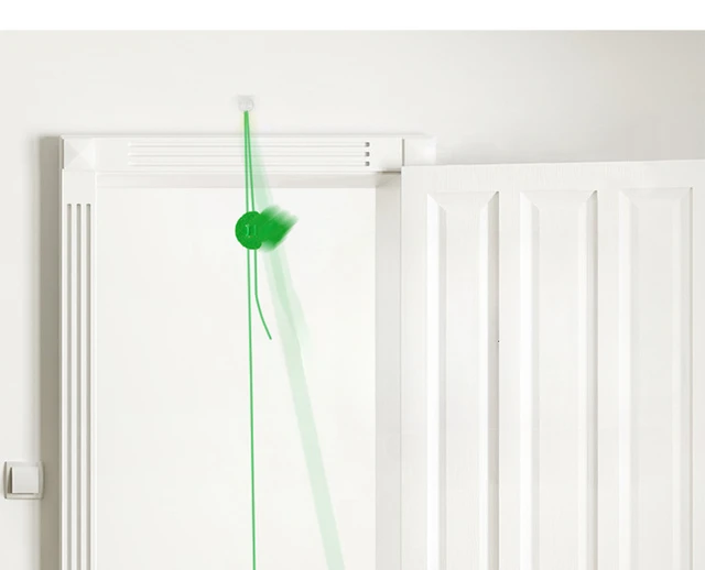 Cat Pet Toy Hanging Door To Relieve Depression Swinging Hanging Elastic Rope Feather Playing Stick Bell Spider Gatos Для Кошек 3