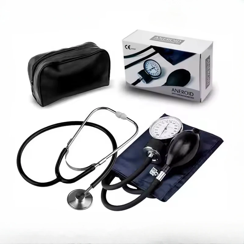 Manual blood pressure monitor, single listening two in one set with stethoscope, medical old-fashioned blood pressure monitor