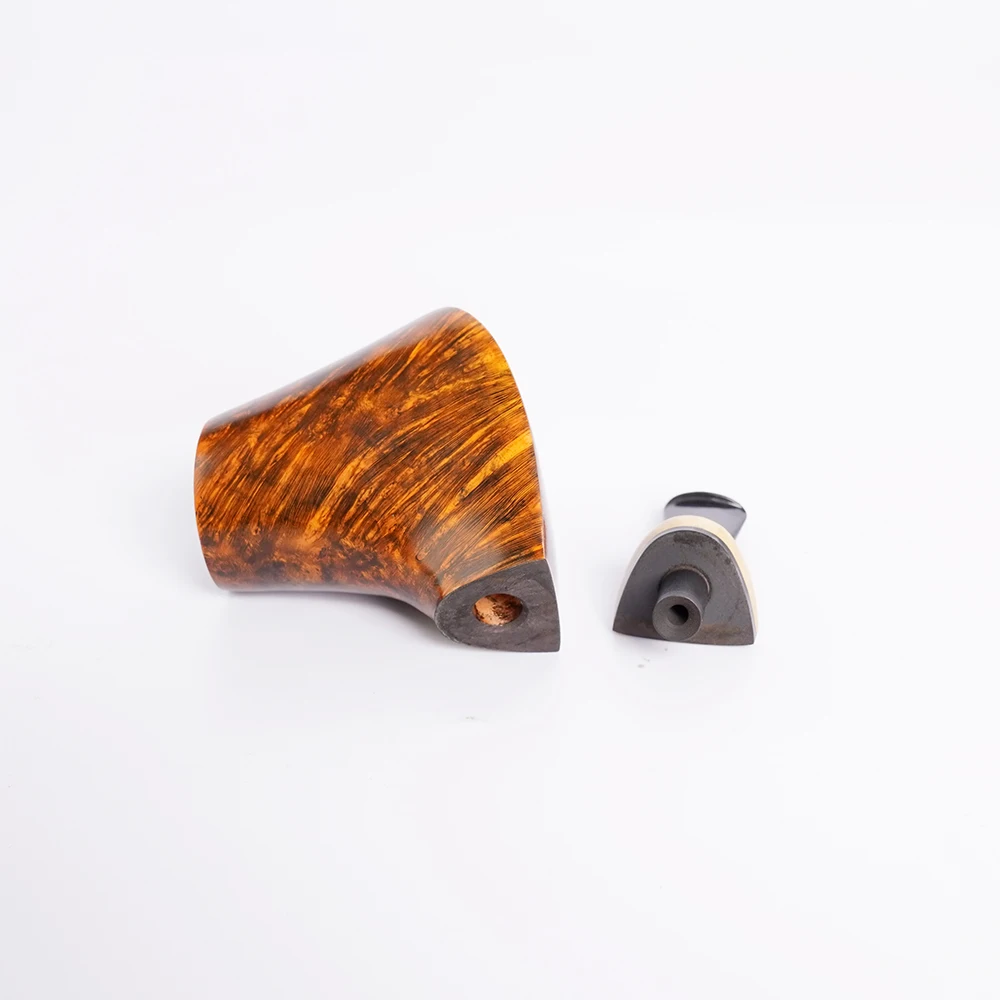 MUXIANG handmade tobacco pipes warm snuff pipe briar tobacco pipe boxwood decorative rings Cumberland pipe mouthpieces