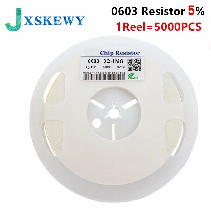 

5000pcs 0603 5% SMD 1/10W 0 ohm ~ 10M ohm chip resistor 0 10R 100R 220R 330R 470R 1K 4.7K 10K 47K 100K 0 10 100 330 470 ohm