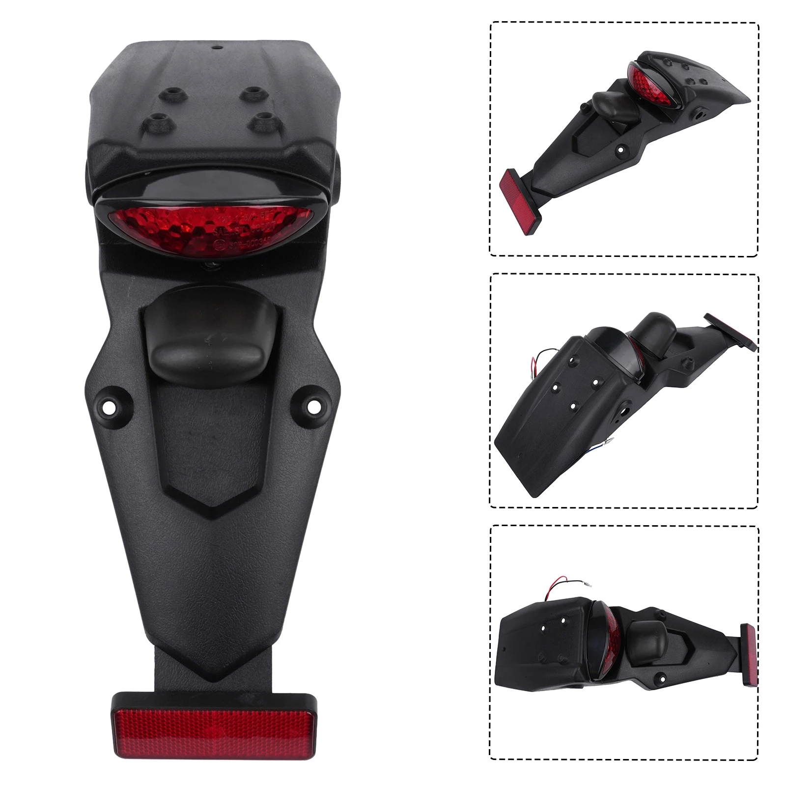 

Universal Motorcycle Rear-Fender Mudguard LED Brake Tail Light License Plate Light For CR EXC WRF 250/400/426/450
