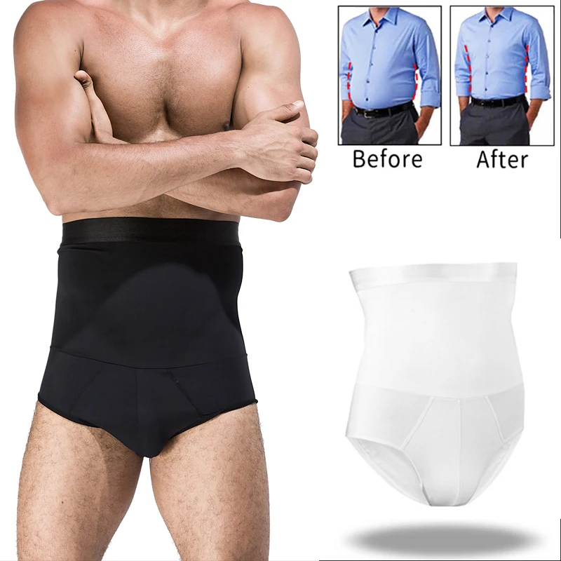 Men Body Shaper Waist Trainer Slimming Shorts High Waist Shapewear Modeling Panties Boxer Briefs Stretch Underwear