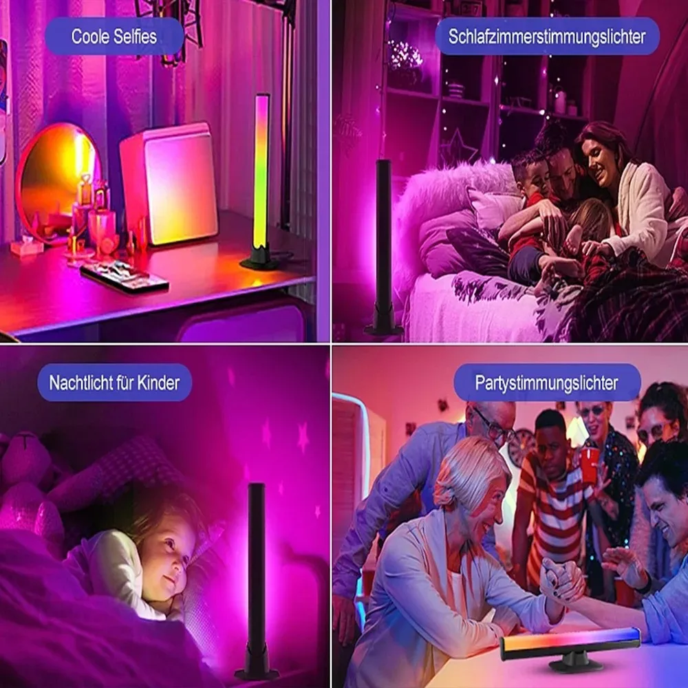 Smart RGBIC Light Bar LED Music Rhythm Atmosphere Lamp Pickup Light Gaming Lighting Display Computer Light For Desktop Bedroom 5