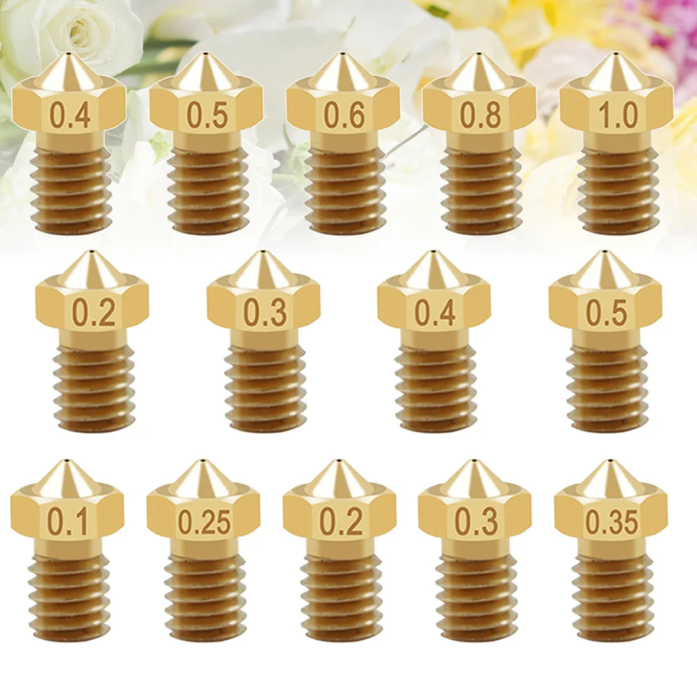 

14pcs 3D Nozzles 3 Nozzle MK8 Extruder 3D Part for 3D Extruder Golden