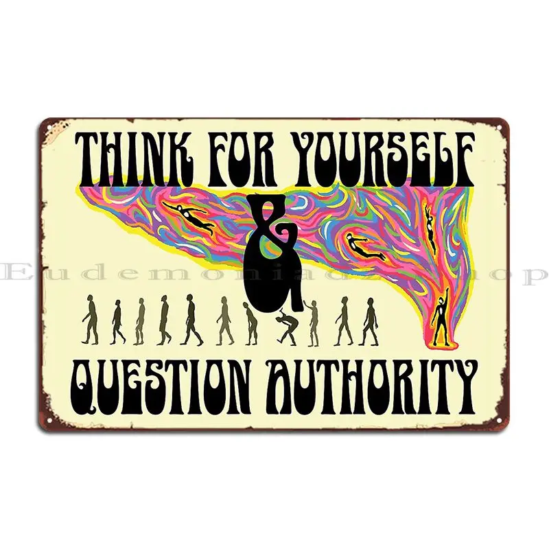 

Думайте о себе и задайте вопросы, металлический знак, индивидуальный Настенный декор, создайте персонализированный фотопостер