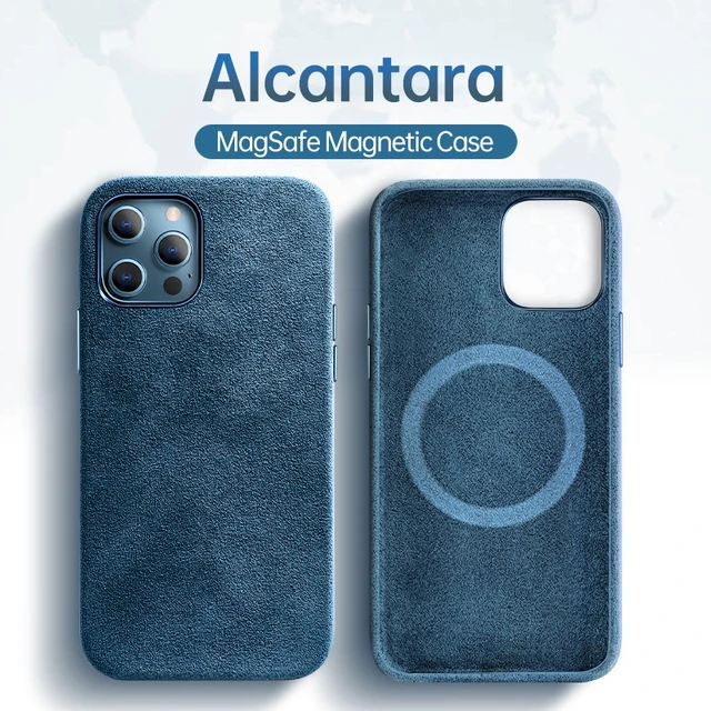 Funda de cuero de Alcantara de lujo para iPhone 15 Pro Max, cargador  inalámbrico magnético, funda de piel para iPhone 12 13 14 Pro Max Plus -  AliExpress