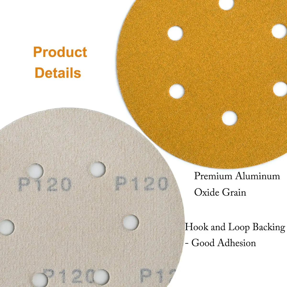 100 Dischi Abrasivi Da 125 Mm Assortiti Grana 40-400 Con 8 Fori Per Levigatrice - 3