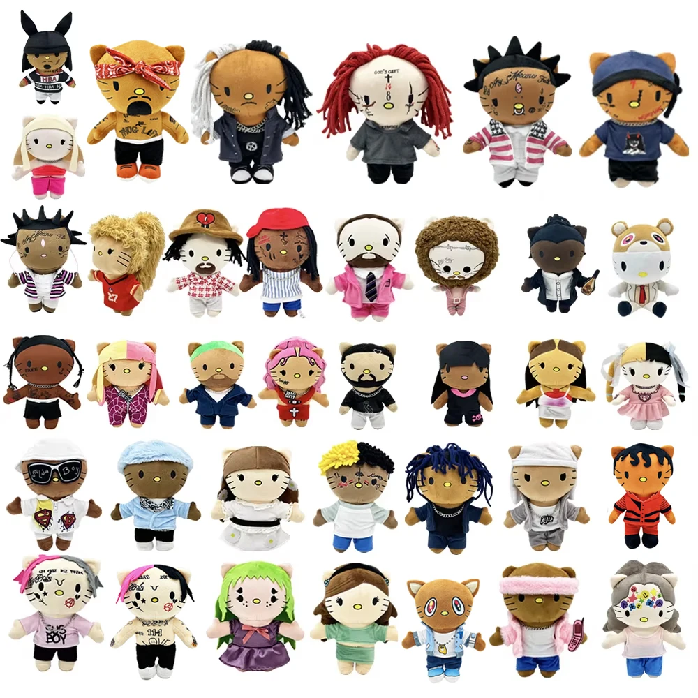 Multiple Styles Hello Kitty Eminem xxxtentacion Frank Ocean Plush Toy Doll with Clothes Stuffed Soft Plush Toys Fans Collect Gif 1