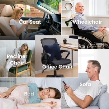 Back Massage Pillow with Heat Cordless Neck Massagers for Relax Deep Tissue Shiatsu Massagers for Full Body message 2