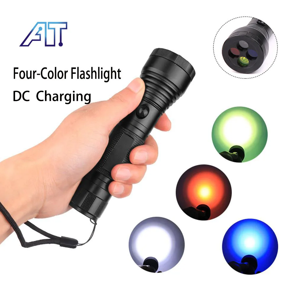 

Portable LED Flashlight 4-in-1 Light Torch 360 Degree Rotation Mode 18650 Battery Outdoor Camping Lantern Flashlight with Magnet