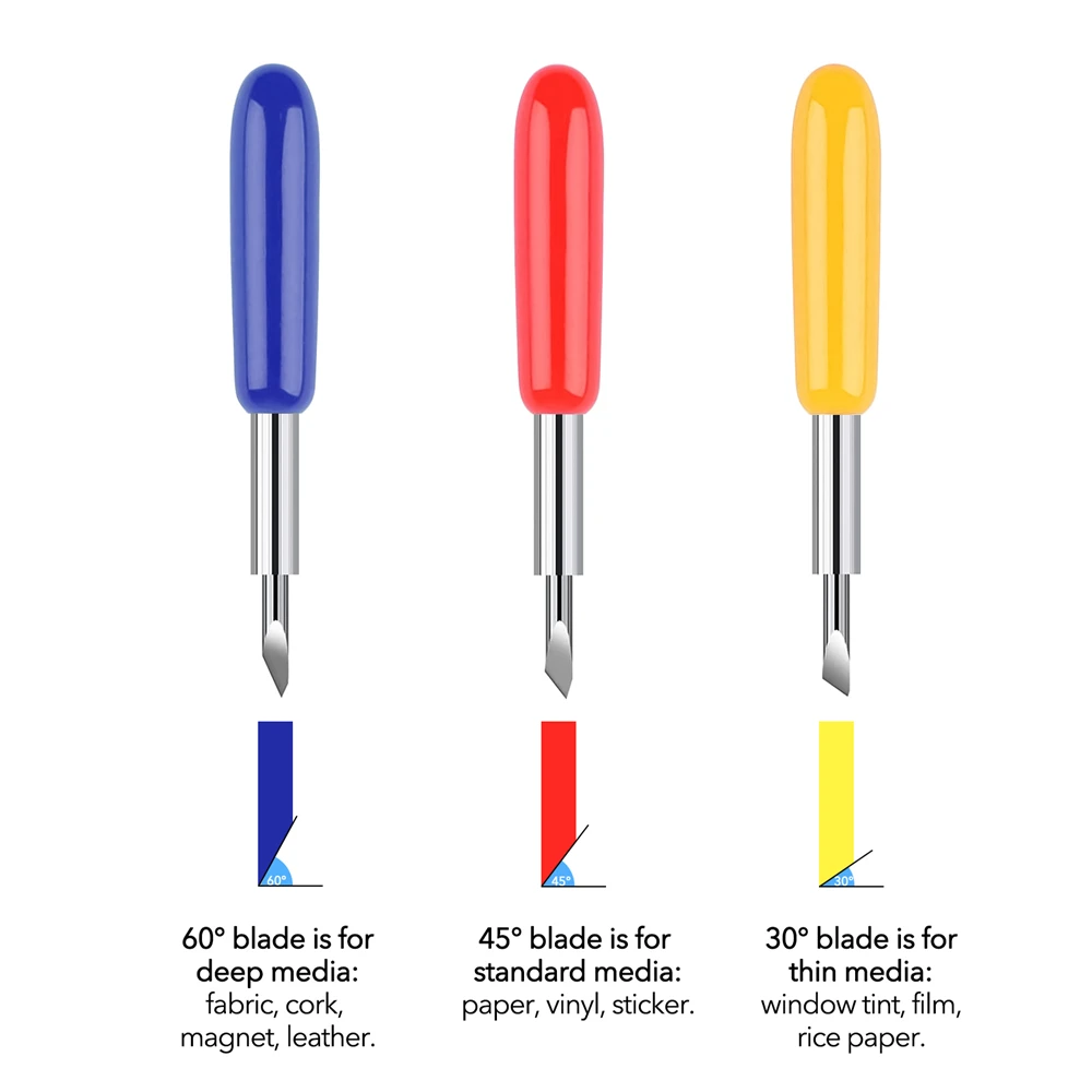 Cricut Precision Cutting Blades with Sturdy Housing - 30/45/60 Degree Options