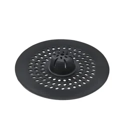 Premium Silicone Floor Drain Cover & Hair Filter - Anti - blocking Sewer Guard & Kitchen Drain Mat with Anti - cockroach Protection (Black)