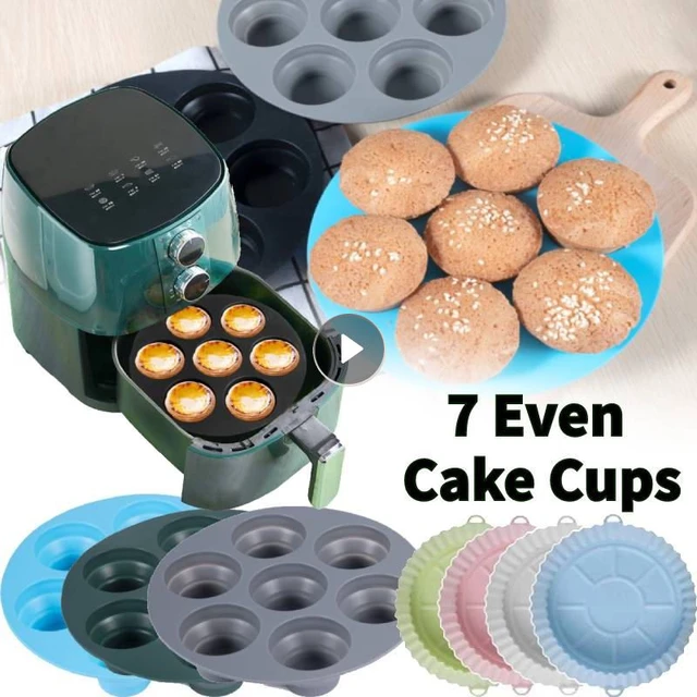 Air Fryer Silica Gel 7-hole Cake Mold Oven Muffin Cup Cake Mold