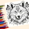 Wolf Pack Colouring Book for Adults - 20 Pages of Detailed Prairie Wolves, Therapeutic Art Therapy Coloring Book 3