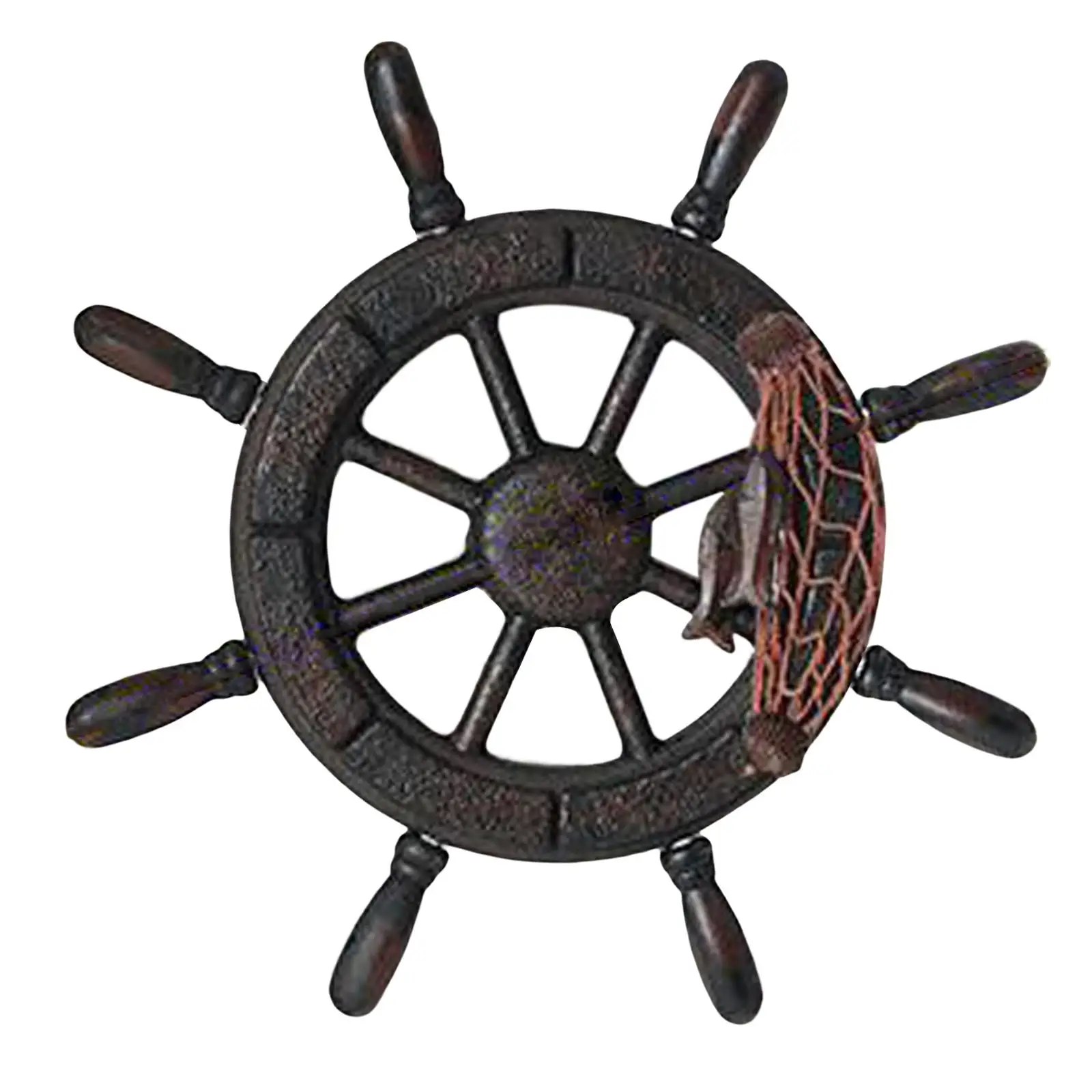 Sterzo Pirata Da Appendere Alla Parete In Legno Con Ruota Della Nave Vintage