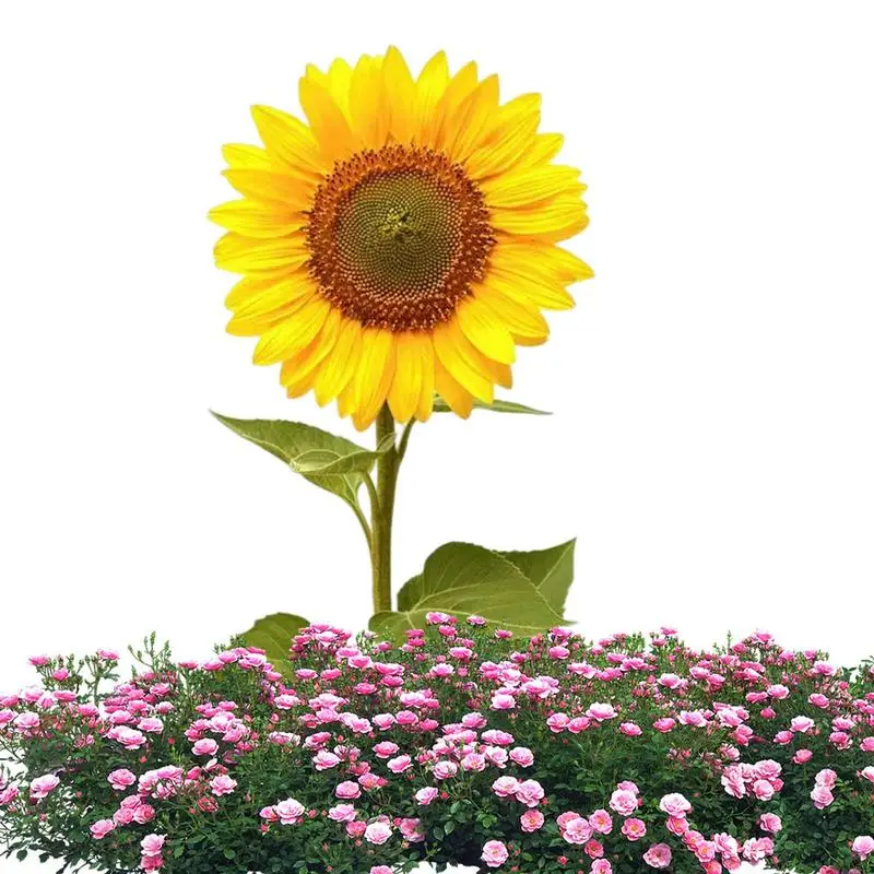 

Декоративное акриловое украшение для сада, садовый декор в виде цветка подсолнуха, двора, для улицы, газона, крыльца, внутреннего дворика