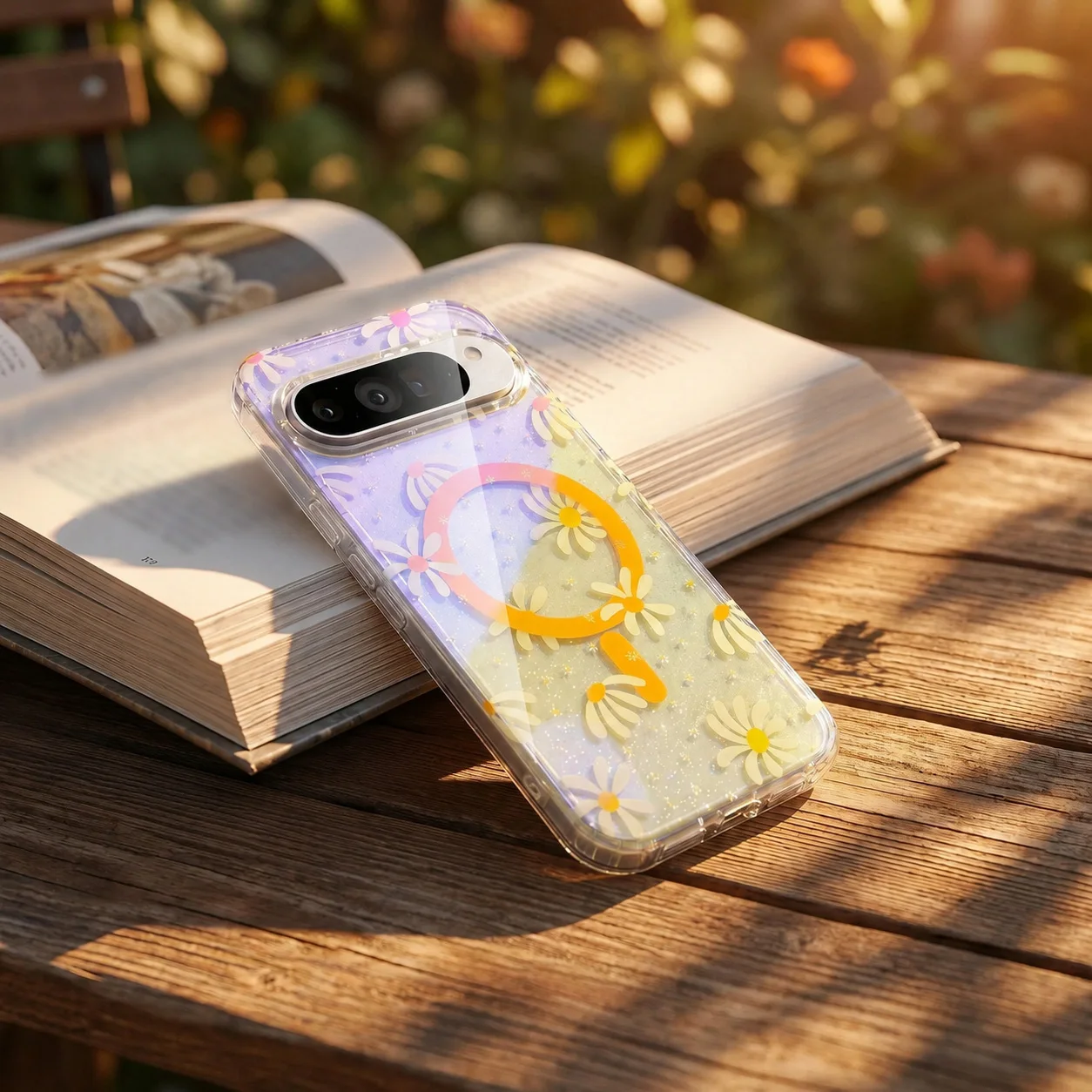 Magnetic Color Flower Blue Light Series Phone Case