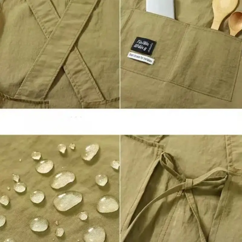 1pc Cooking Kitchen Aprons Breathable Wear Resistant Adult Waist Aprons Anti Fouling Soft Restaurant Work Clothes Home