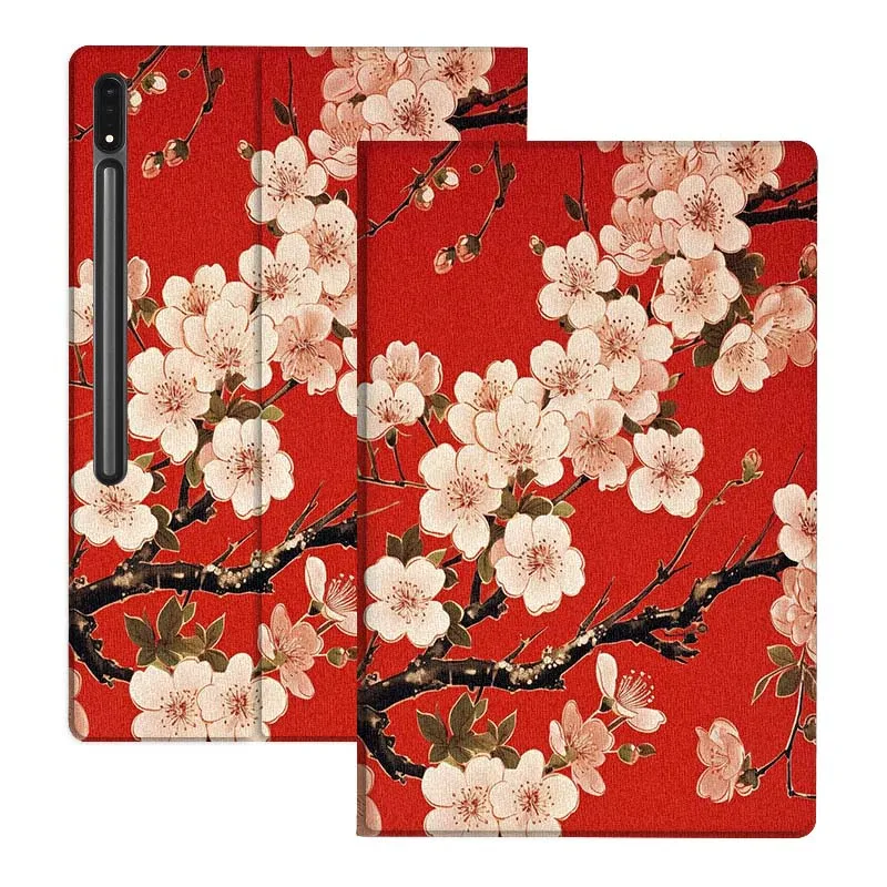 Artistic Plum Blossoms Tablet Case – Soft Protective Cover
