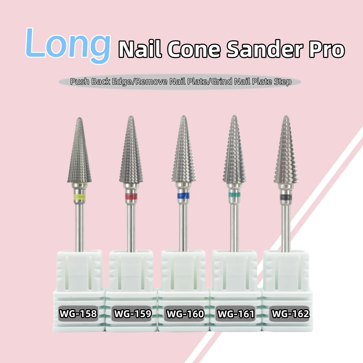 Pro Cone Carbide Cuticle Clean Nail Bit Nail Tungsten Drill Bit Electric Grinding Burr Manicure Drills Nails Accessory 1Pcs 17mm