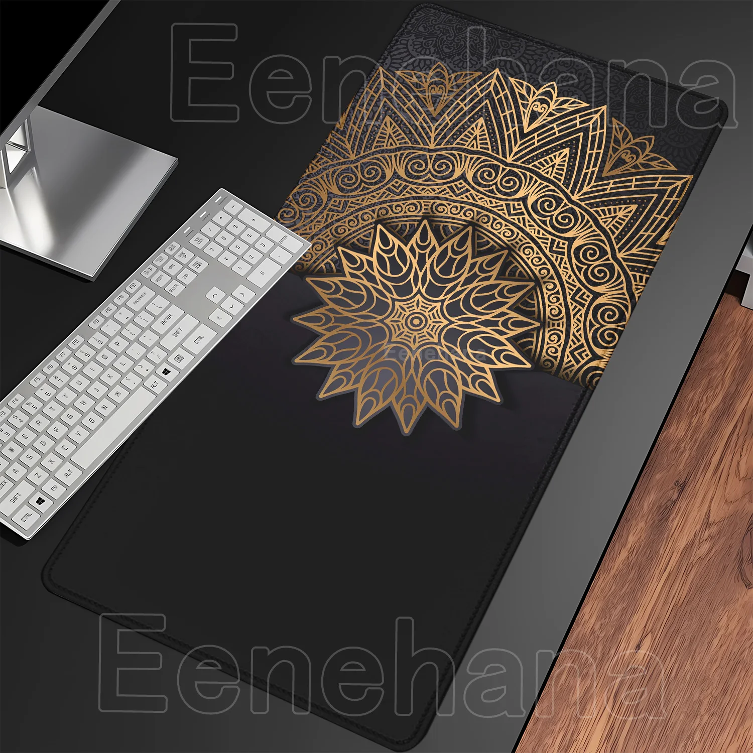 Mandala Mauspad Gaming Bürozubehör Gamer Tastatur Blume Schreibtischunterlage Rutschfester Laptop Großes Gummi Anime Teclado Mousepad