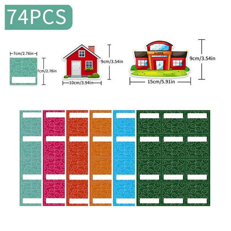 School Classroom Attendance Pocket Chart With 74 Color Cards Teacher Who Is Here Accessories For Classroom Management