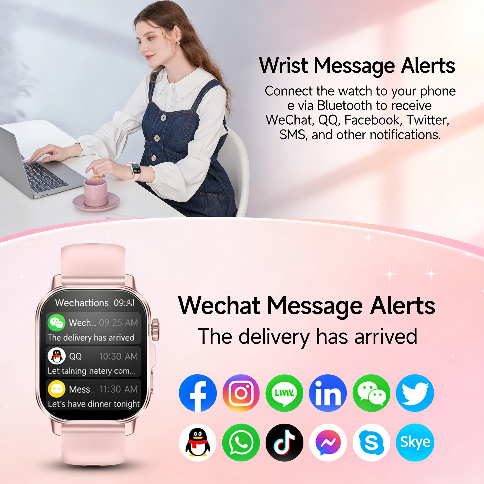 Nieuwe smartwatch voor vrouwen (2026) met ECG, lichaamsvetmeting, BMI, urinezuurmeting, bloedlipidenmeting, hartslagmeting, Bluetooth-bellen en een AMOLED-scherm. Geschikt voor iOS en Android._voghion.com