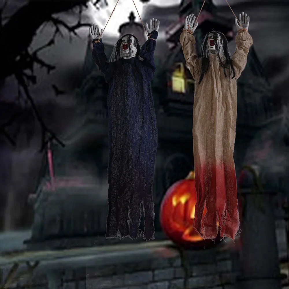 Lumora hanging skeleton ghost for outdoor Halloween decor