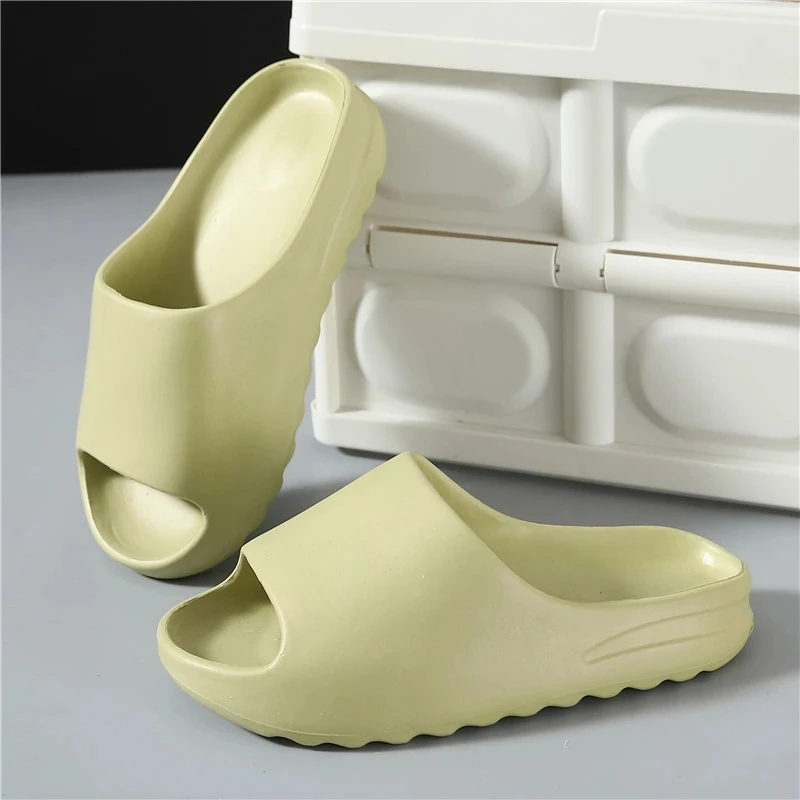 Home Women Thick Bottom Slippers Platform Chunky Heel Living Room Bathroom Slides Non Slip Trend Designer Shoes Ladies Female