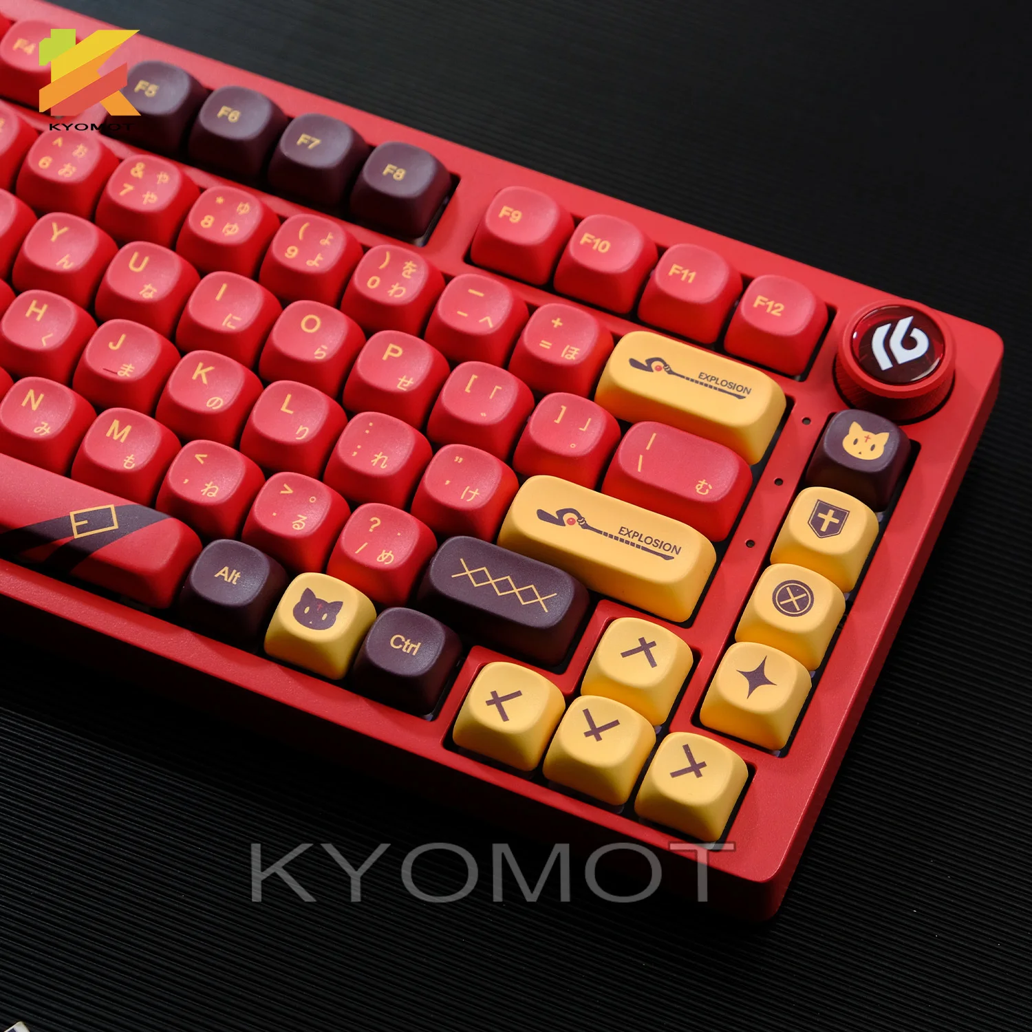 KTOMOT 125키 코노사바 메구민 키캡 XOA 프로파일 염료 서브 PBT 애니메이션 키캡 (체리 MX 스위치 DIY GMK 기계식 키보드용)