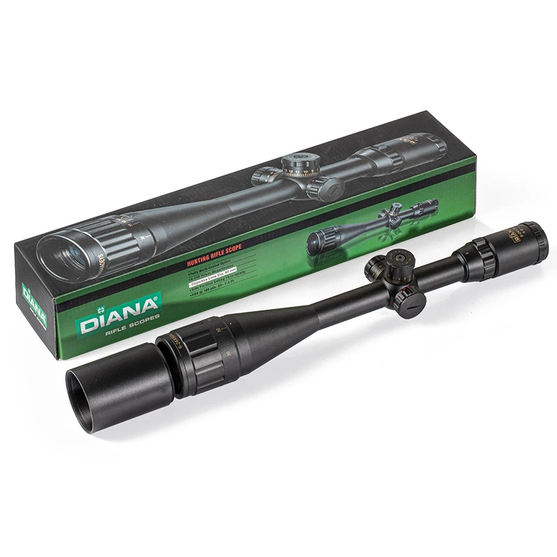 Diana 6-24x50 Locking Tactical Rifle Scope Groene En Rode Kruis Met Licht Sniper Gear Jacht Optische Scope Scope Gericht Rifle