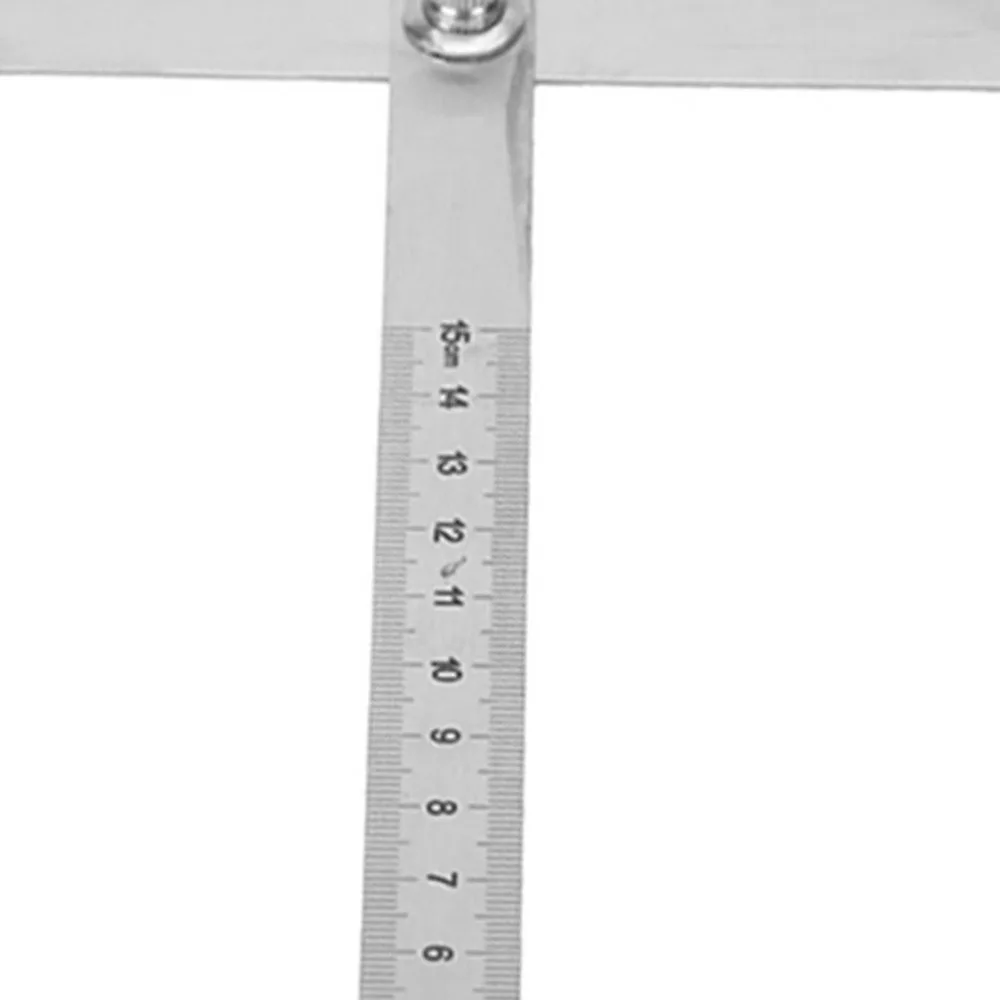 스테인레스 스틸 스테인레스 스틸 각도기 회전식 암 0-180도 각도계 각도 측정기 실버 15cm 회전식 암 각도기