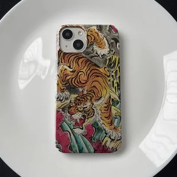 Oriental Style Artistic Majestic Tiger Pattern Phone Case for iPhone 17 16 15 14 11 12 13 Pro Max Plus Back Cover 1