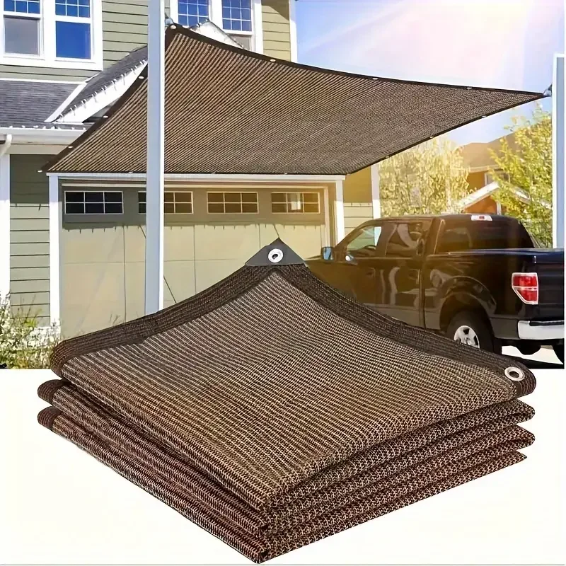 Premium Coffee Colored Shade Cloth Shade Net UV & Sun Protection 90% Shading Rate for Patio Garden Balcony Plant Animal Sheds