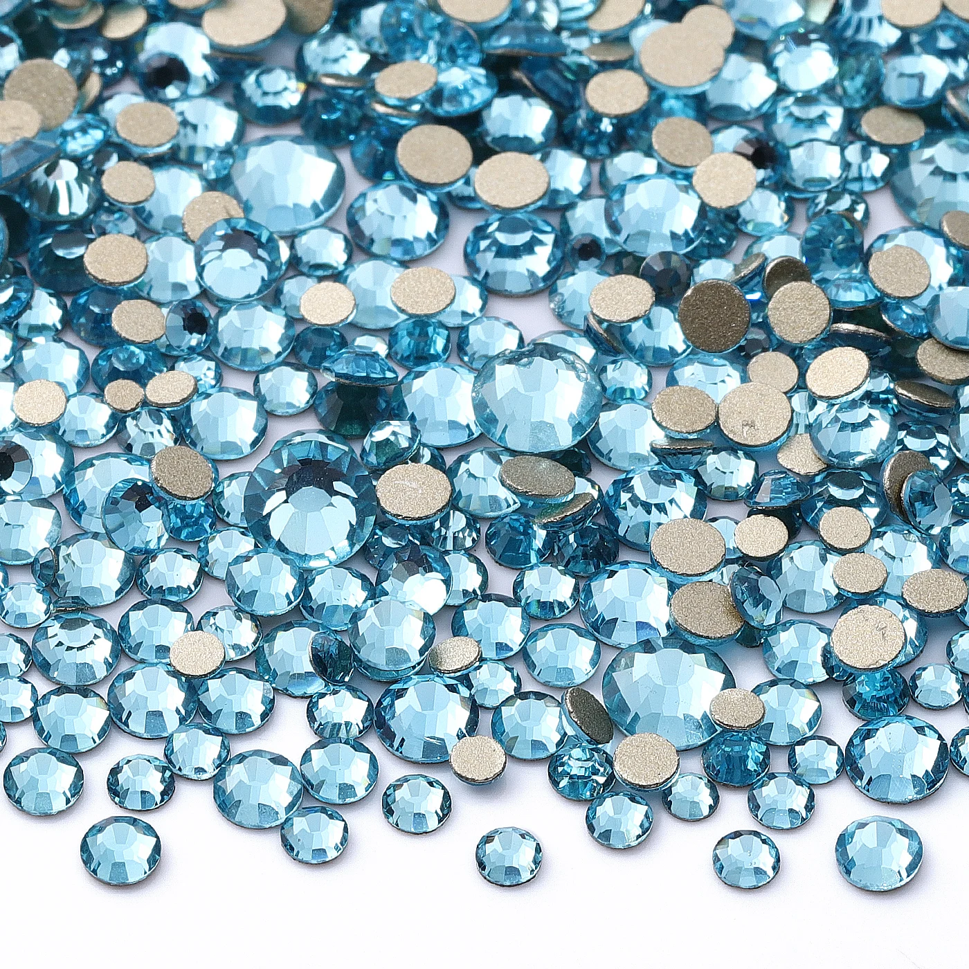 1440 Stück, verschiedene Größen, Glas-Strasssteine mit flacher Rückseite, mehrfarbig, nicht Hotfix-Kristall für Nagelkunst, Kleidungsstück, Basteln, DIY-Dekoration – Detail 19