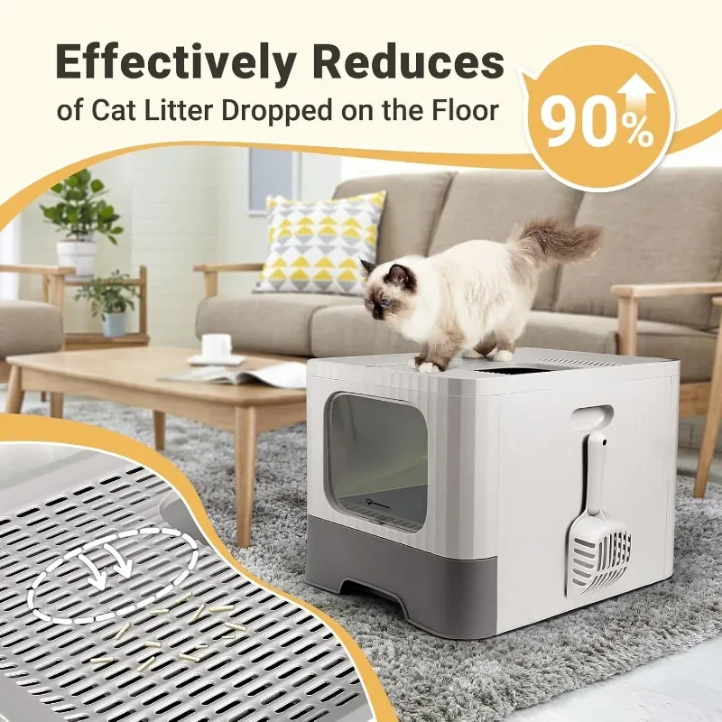 Large Covered Top-Entry Litter Box 3