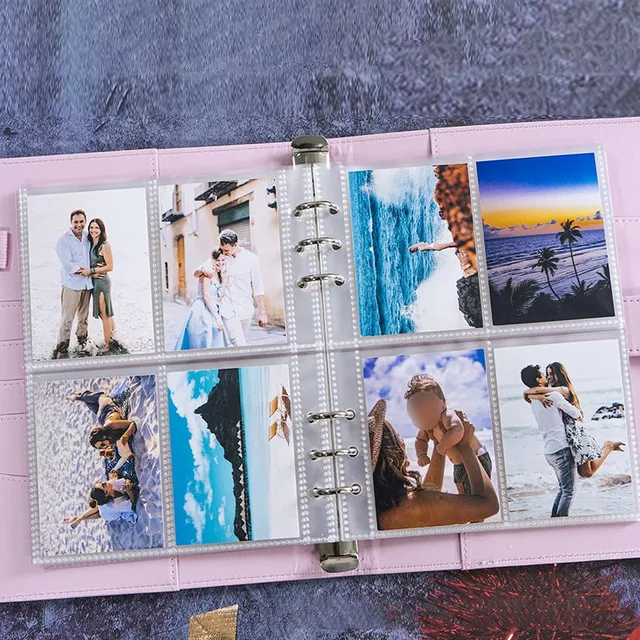 Classeur de cartes photo A5 Kpop avec 25 pages, Album de collection de cartes à 4 poches avec 200 emplacements pour cartes, couverture en cuir PU, cartes d'organisation 5