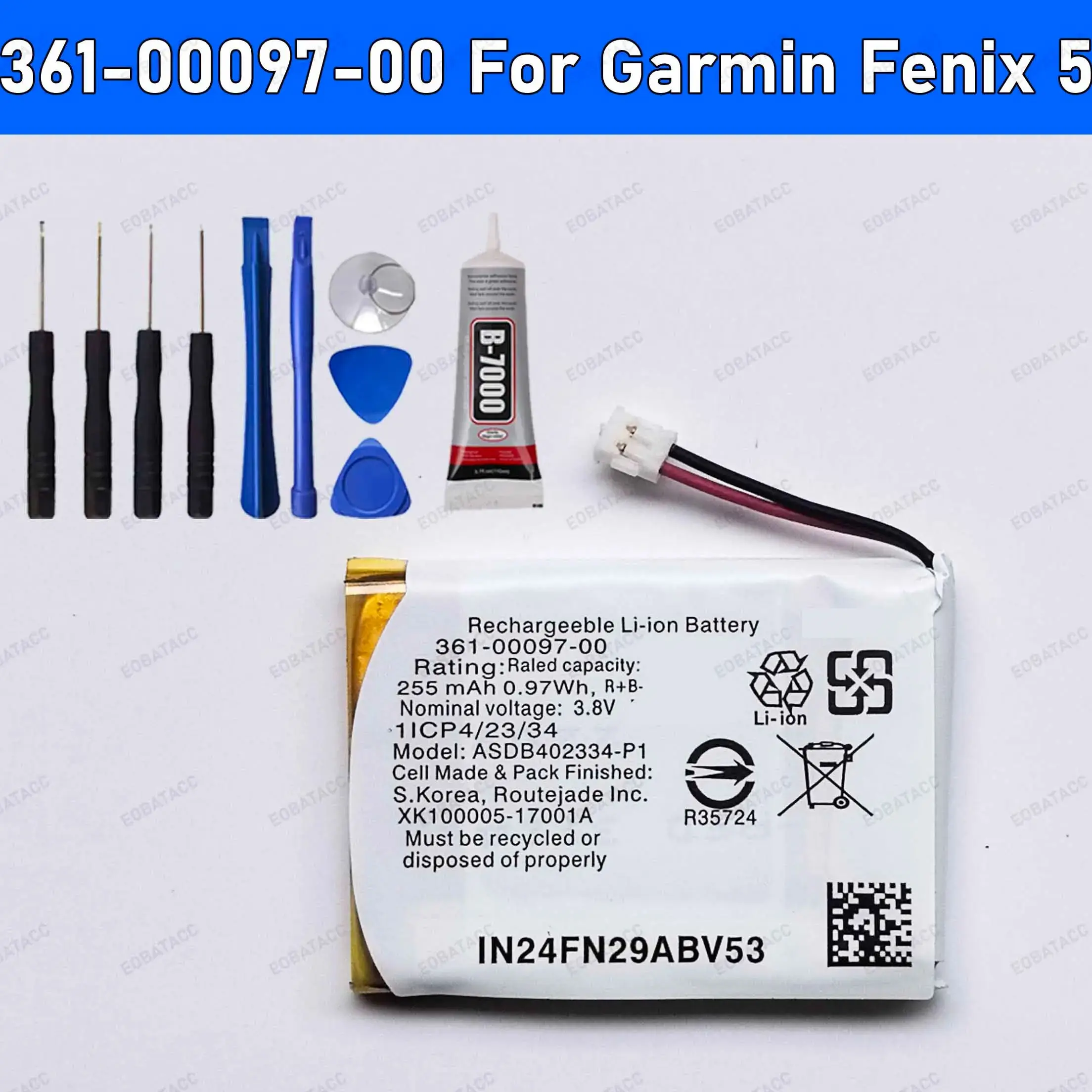 100% חדש איכות גבוהה סוללת החלפה 361-00097-00 עבור Garmin Fenix 5 סוללות חילופיות + כלי עבודה חינם