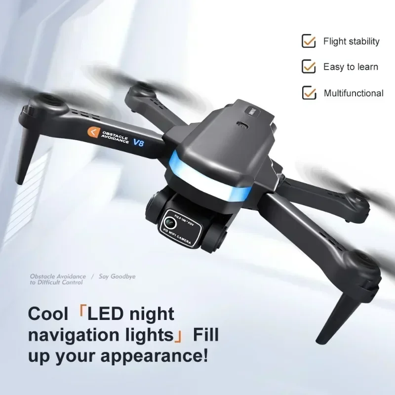 8K Optical Flow Drone 2 Camera Intelligent Obstacle Avoidance RC 5000m Adjustable Height Aerial Photography Quadcopter for Xiami drone quadcopter