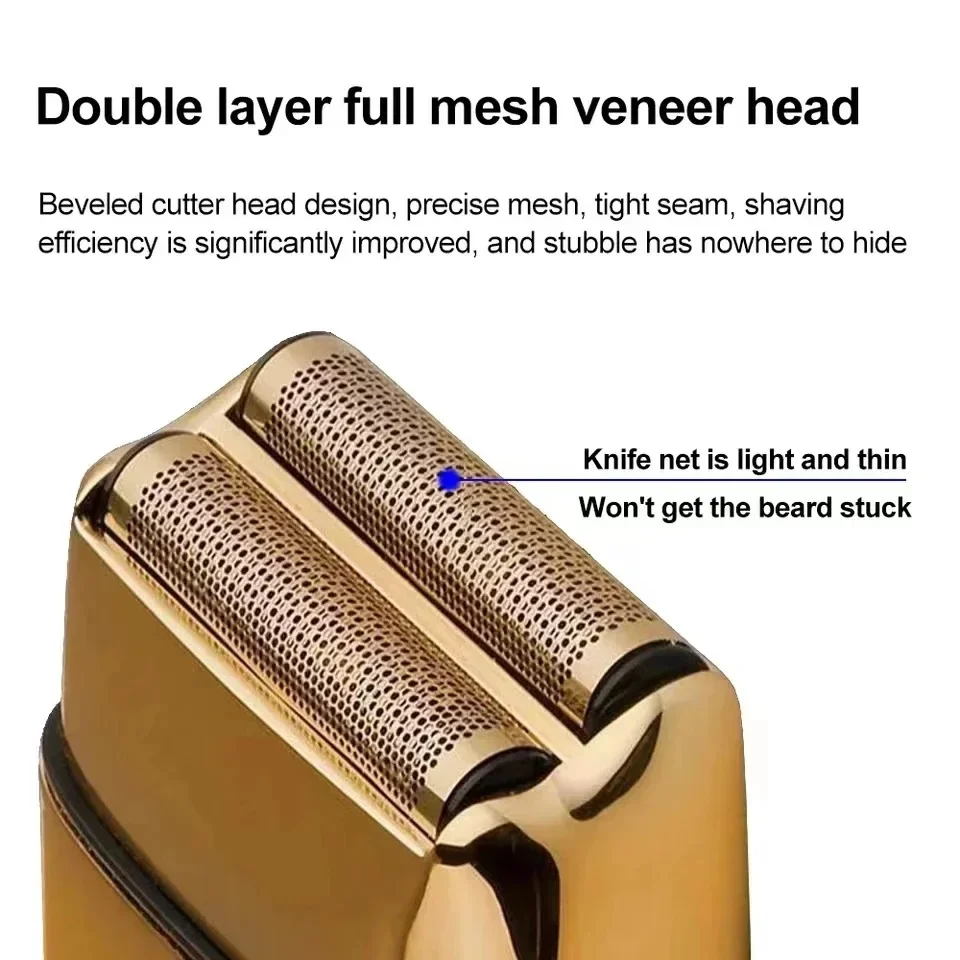 Full Metal Electric Shaver Beard Barber Hair Shaver USB charging Men's Electric Razor Foil Shaving Machine Kemei TX1