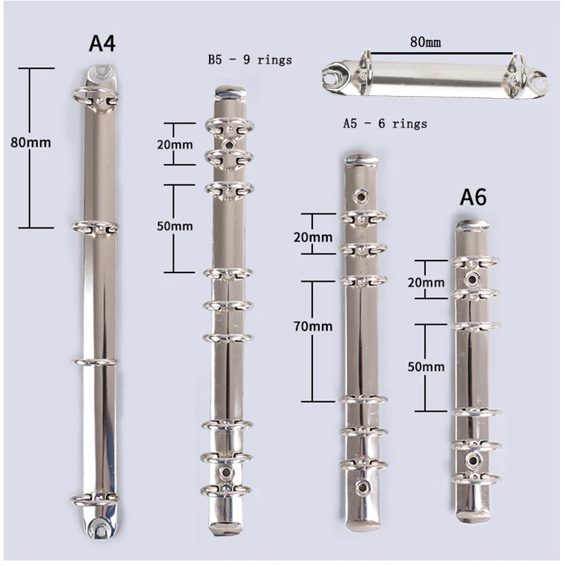 Elegant Metallic 20MM Diameter Notebook Binder Ring Mechanism