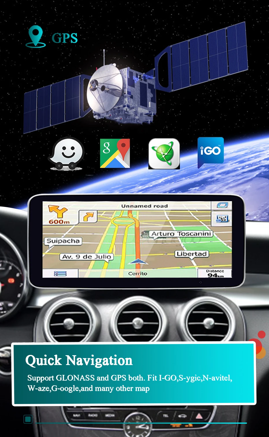 Android 15 Auto-Autoradio mit Wireless Carplay Stereo für Mercedes Benz C-Klasse W205 GLC-Klasse X253 W446 2015-2018 Multimedia-Player – Detail 15
