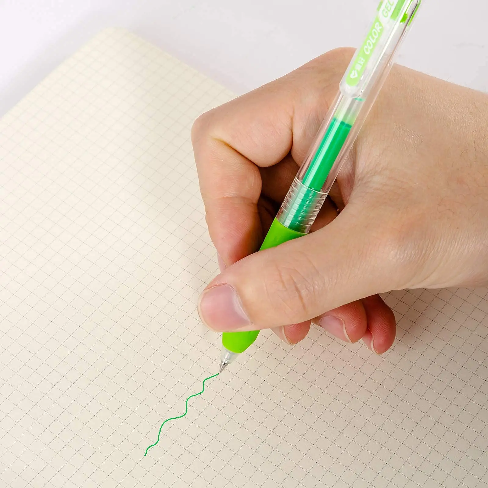 AIHAO 드로잉 젤 잉크 펜, 컬러 젤 펜 파인 포인트, 0.5mm, 12 팩, 저널링용 다양한 색상, 성인용 색칠, Notetaki