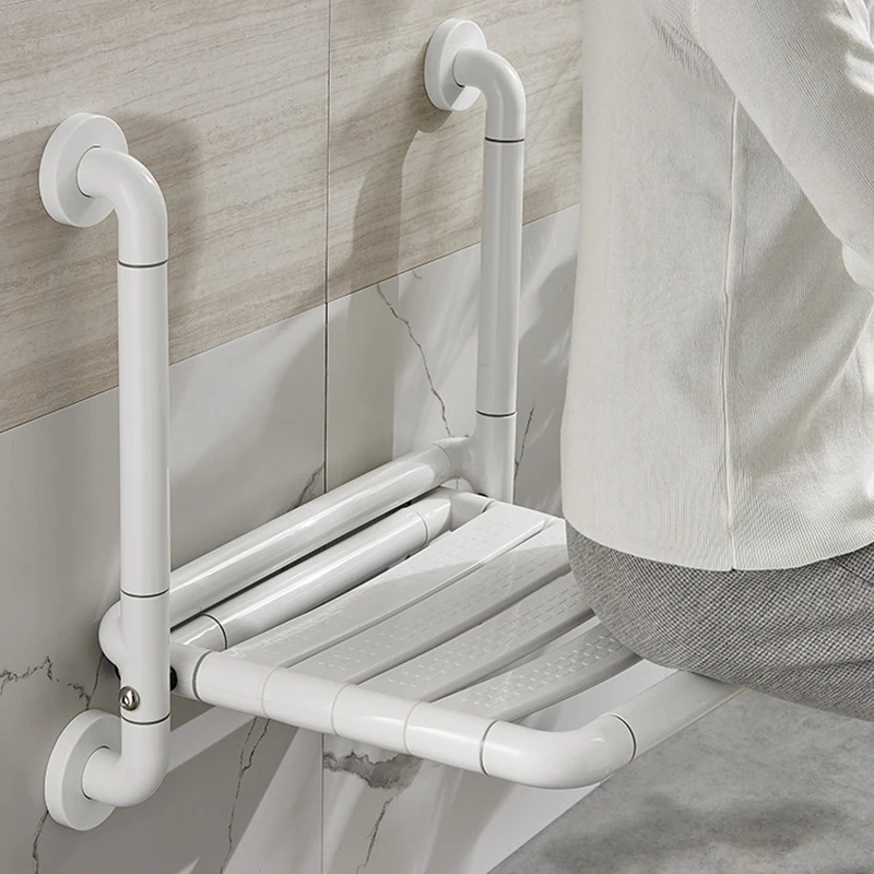 Folding Toilet Stool Portable Benches Rest Chair Bathroom Cabinet Washbasin Bedroom Mobile Bath Elderly Foot Tabouret Stand Wc