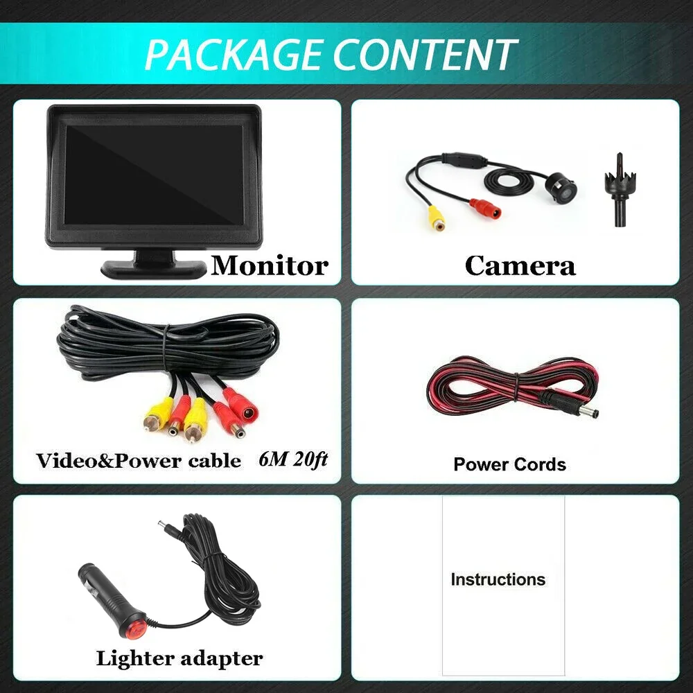 TFT LCD ڵ Ĺ ī޶,  ÷ ,  ߰ ð , 4.3 ġ