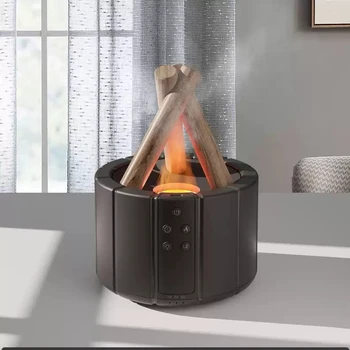 Simulated Campfire Diffuser, 250ml Essential Oil Diffuser with Remote Control, 7Colors Night Light Ultrasonic Aroma Diffuser 1