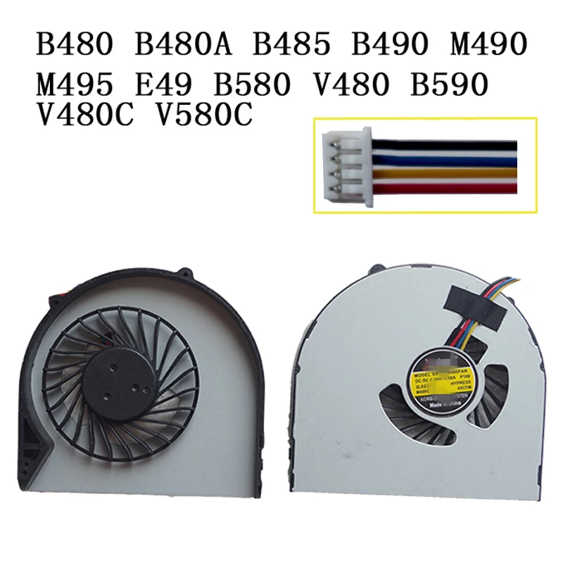 

New Laptop CPU Cooling Fan For Lenovo B480 B480A B485 B490 M490 M495 E49 B580 V480 B590 V480C V580C Notebook Cooler Radiator